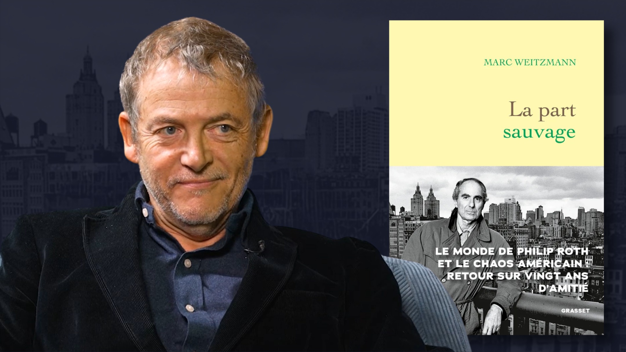 "Contrairement à Philip Roth, Houellebecq est dans le clan des perdants" thumbnail