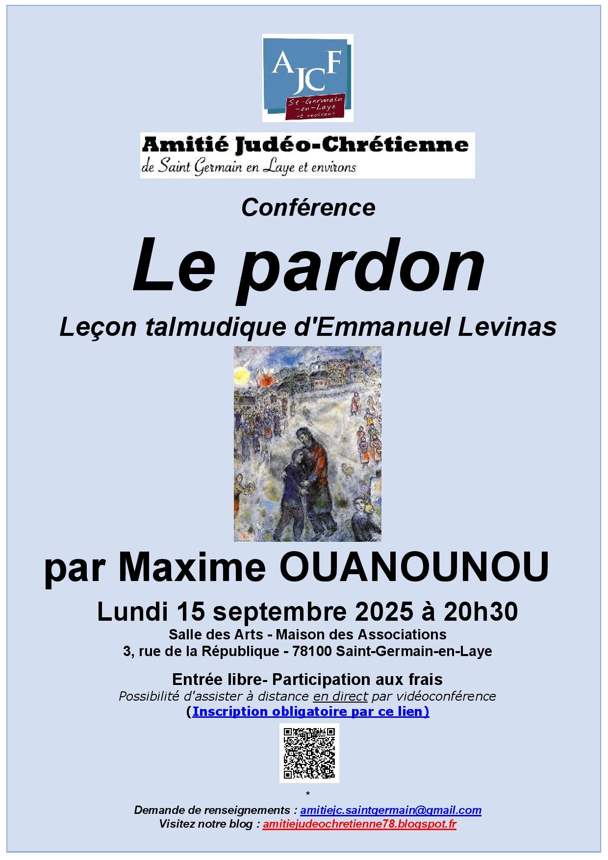 Le pardon, leçon talmudique d’Emmanuel Levinas, avec Maxime Ouanounou thumbnail